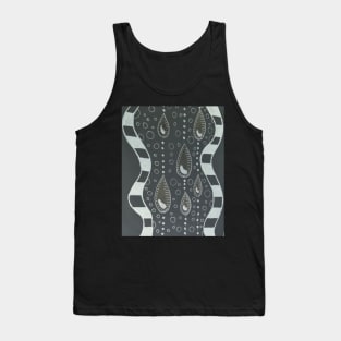 Rain panel in black and grey Tank Top